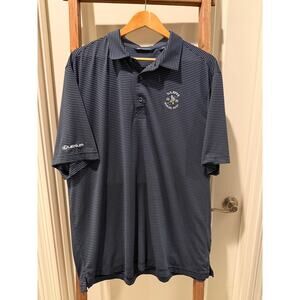 Cutter & Buck US Open Winged Foot 2020 Polo XL Navy Striped Lexus Logo